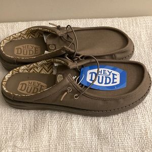 Hey Dude brown slip on Wally Canvas. W Tags